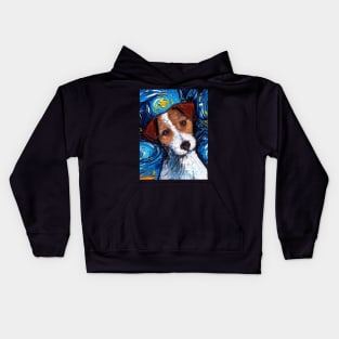 Jack Russell Night (Portrait) Kids Hoodie